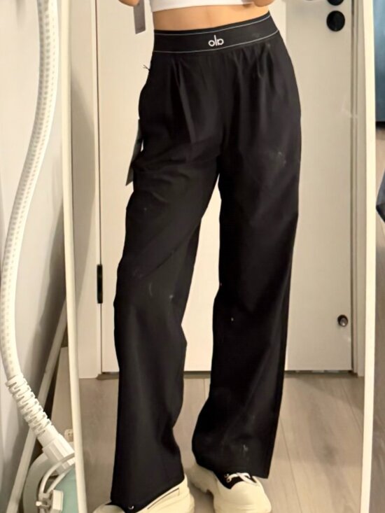 ALO Yoga Pants - NWT Alo Yoga Suit Up Trousers 🔗 Women's Classic Black Athleisure Pants 🍧
